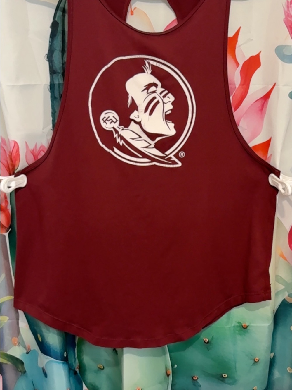 KADYLUXE Florida State Seminoles Women's Racerback Tank Burgundy Scoop Neck M